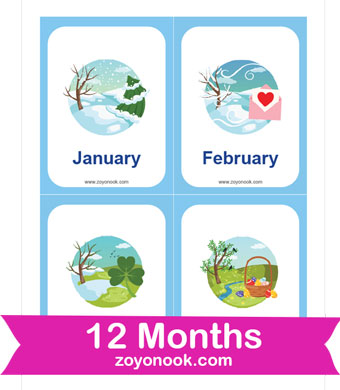 12 months flashcards