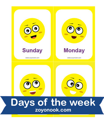 Days of the week flashcards