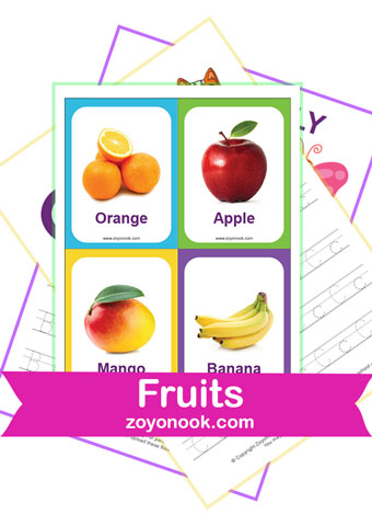 Fruits Flashcards - 1 to 36 cards